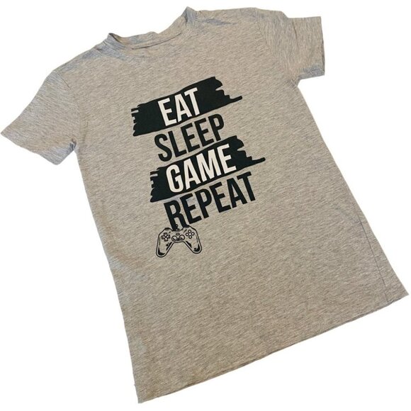 Brooklyn Vertical Eat Sleep Game Repeat Funny Graphic Shirt - Picture 1 of 7